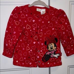 Disney Baby Red and Pink Minnie Mouse Heart Jacket 6-9mos